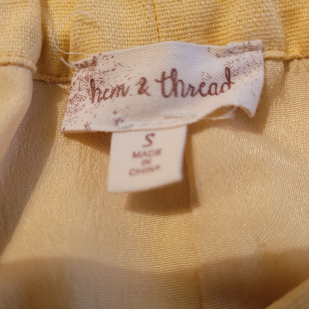 Hem & Thread Yellow Button-Down Midi Dress - Picture 6 of 6